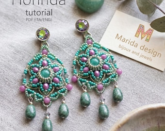 FLORINDA Beaded Earrings PDF Tutorial | Bead Weaving Pattern