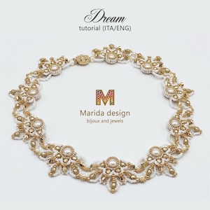Tutorial PDF collana con perle e cristalli DREAM | Schema tessitura perline | Beaded necklace pattern