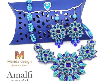 AMALFI necklace and matching earrings tutorial