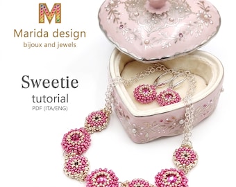 Tutorial SWEETIE (necklace and earrings) | Bead weaving pattern