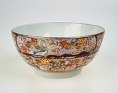 Early 19th century antique Coalport Imari crane and mythical beast 16cm 6.25inch porcelain bowl