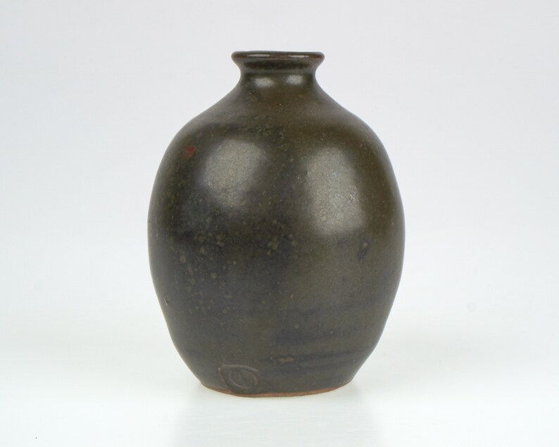 Vintage Colin Pearson Studio Pottery tenmoku stoneware vase