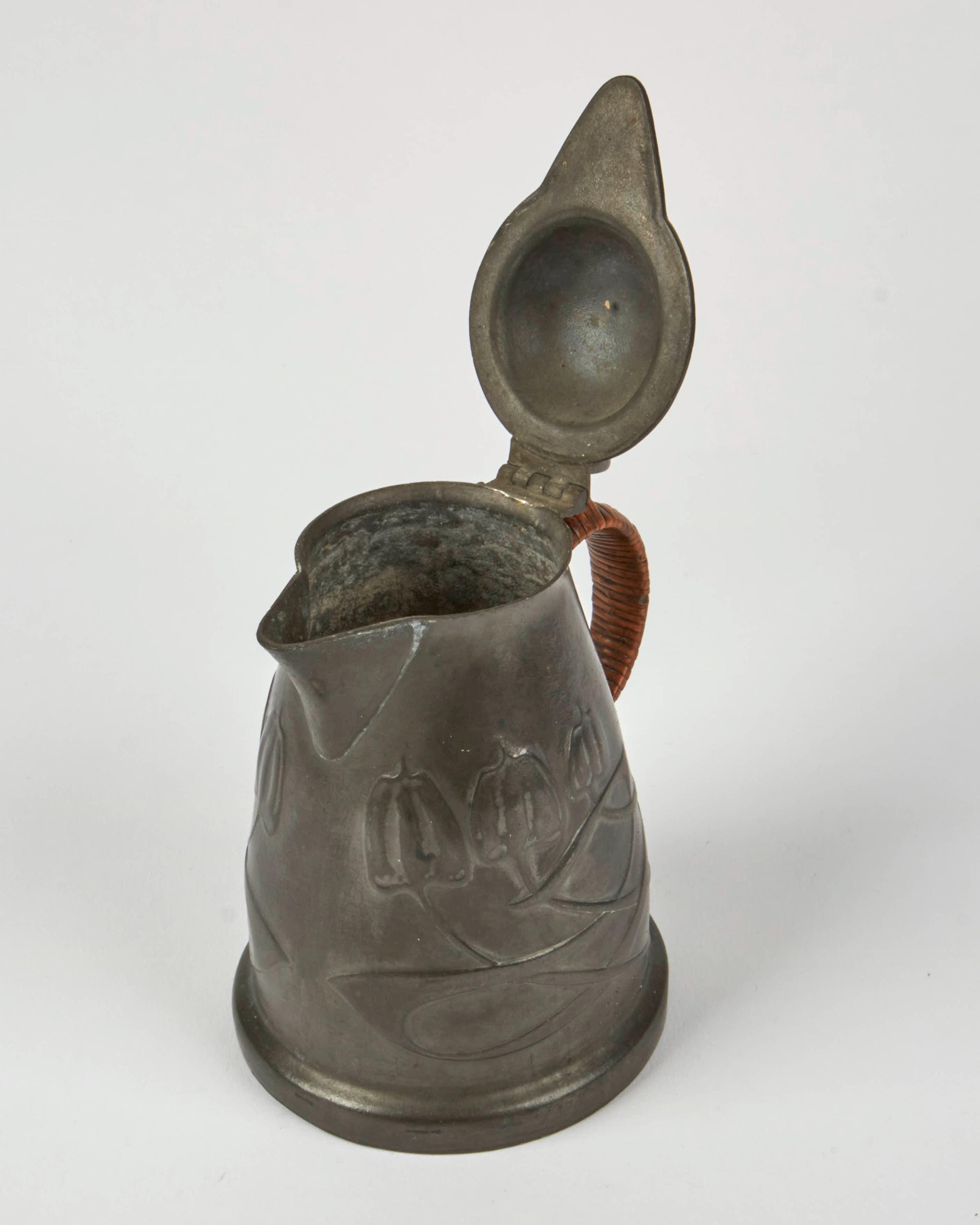 Antique 1900s Liberty & Co Arts and Crafts 0958 Pewter Jug