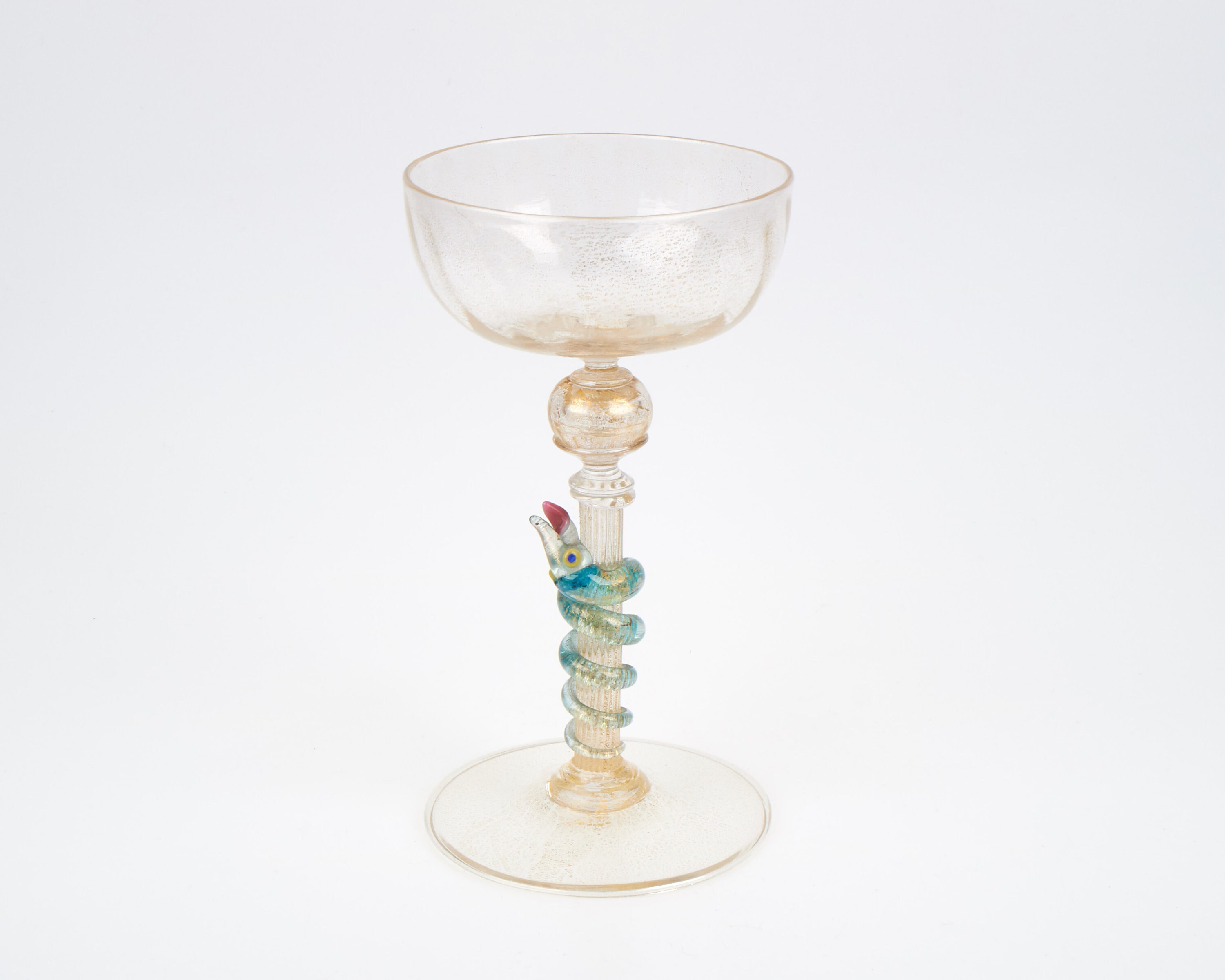 Antique 1900s Salviati Venetian Serpent Wine Glass. - Etsy