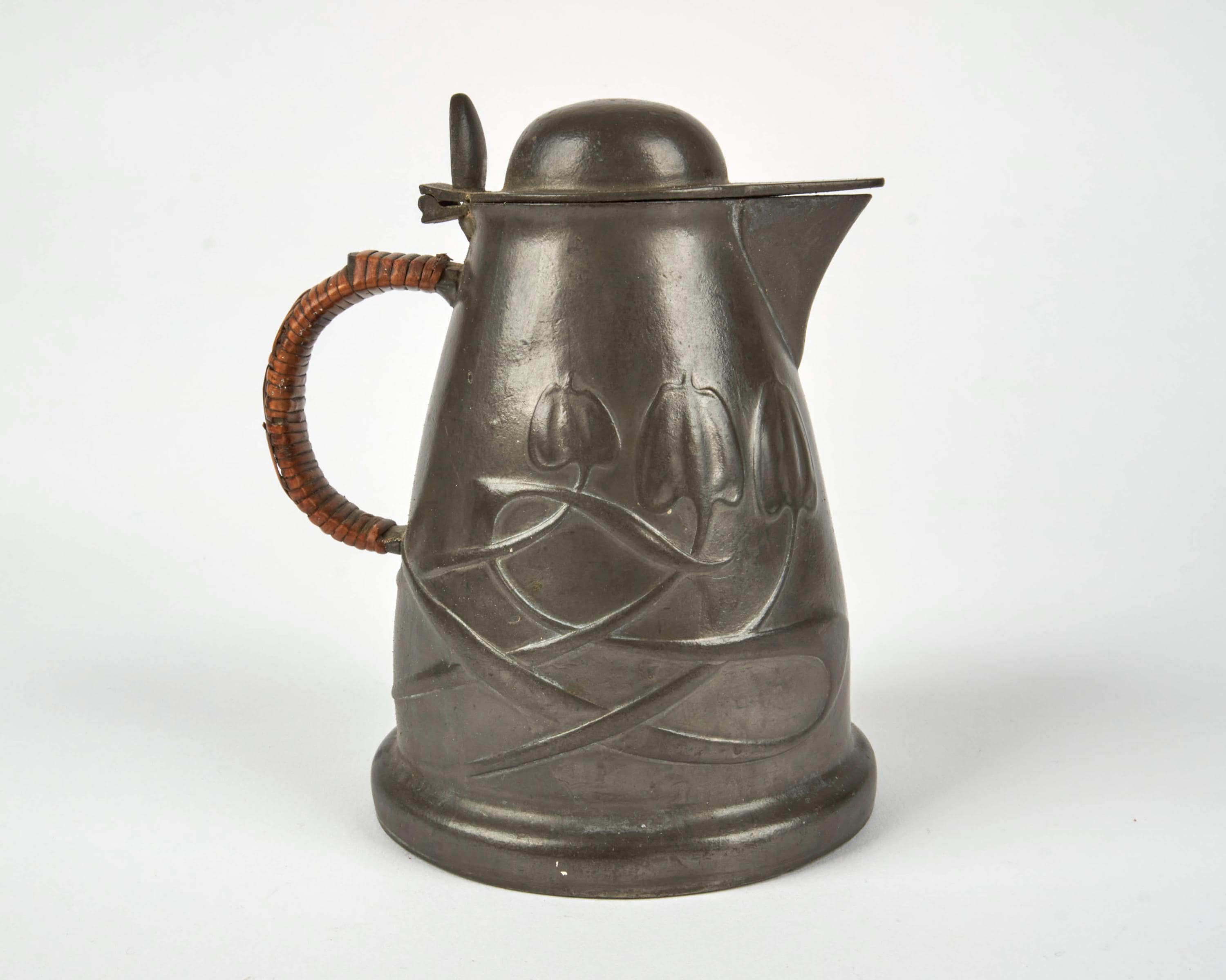 Antique 1900s Liberty & Co Arts and Crafts 0958 Pewter Jug