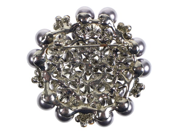 クラスターブローチ C.1900s Antique Amethyst Glass Claster Brooch