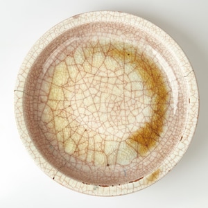 Rare 1920s crackle ware studio pottery bowl by Otto Douglas-Hill Studio Pottery.