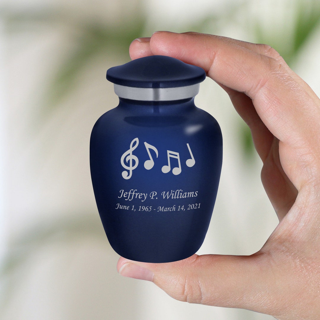 Music Notes Keepsake Cremation Urn 7 Colors Etsy