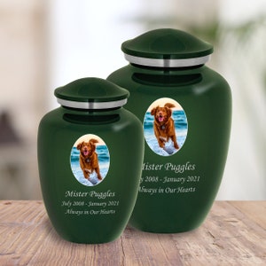 Custom Portrait Pet Cremation Urn for Ashes - 2 Sizes and 7 Colors to Choose From image 6