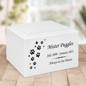 Sparkle Paws Pet Stonewood Cremation Urn - Cultured Wood