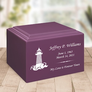 Lighthouse Stonewood Cremation Urn - Cultured Wood
