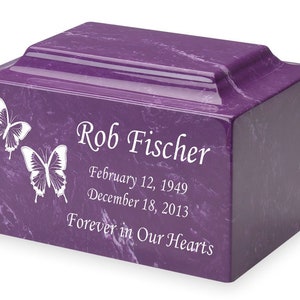 Cremation Urn - Personalized - Cultured Marble