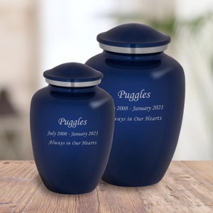 Engraved Text Pet Cremation Urn