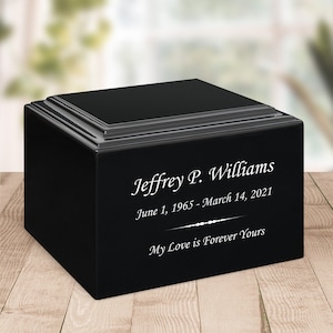 Personalized Text Stonewood Cremation Urn - Cultured Wood