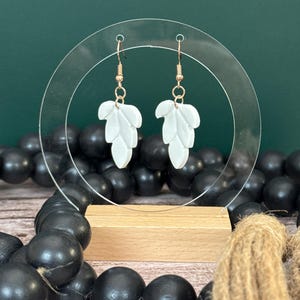 Lotus Flower Shell Petal Earrings | Lightweight Floral Dangle