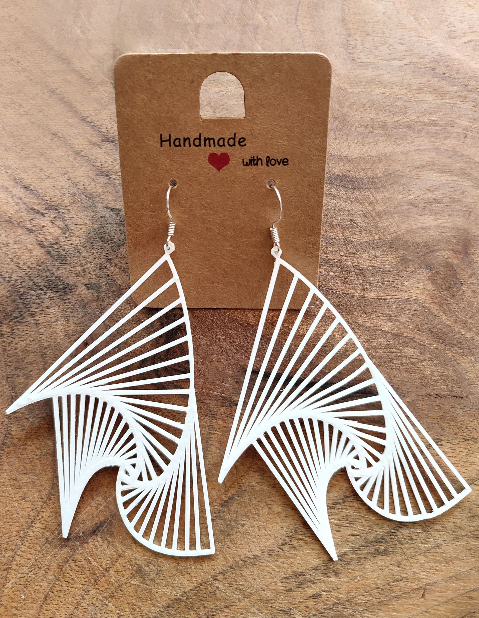 LINES L Large Size Earrings, 3d Printed, Geometric, Minimal ...
