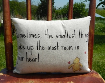 Winnie the Pooh Pillow -  Nursery Gift - Custom Baby Gift - Pooh Decor - Best Friend Gift - Classic Pooh Gift