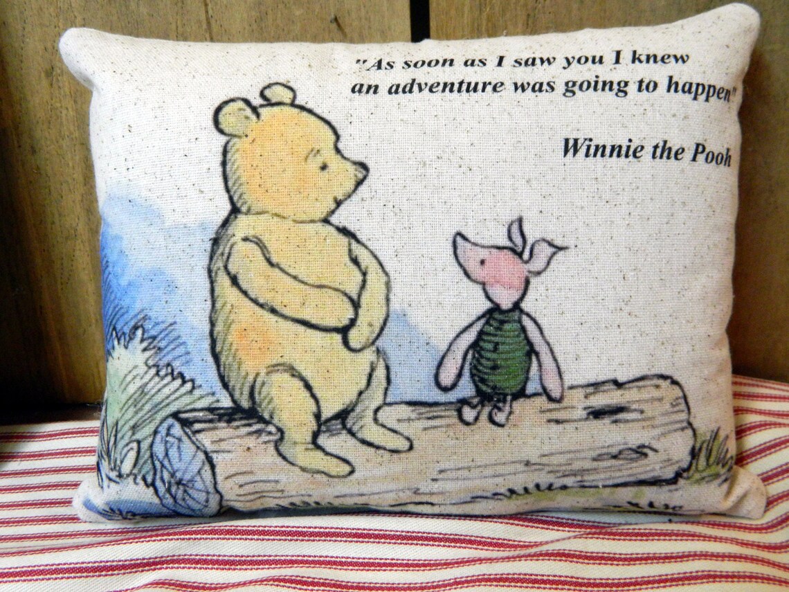 Winnie the Pooh Pillow Nursery Gift Custom Baby Gift Etsy