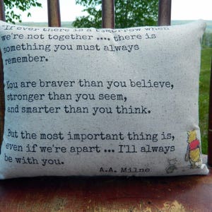 Winnie the Pooh Pillow -  Nursery Gift - Custom Baby Gift - Pooh Decor