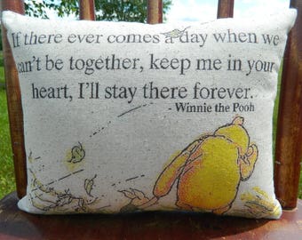 Winnie the Pooh Pillow – Antique Book Image Nursery Decor