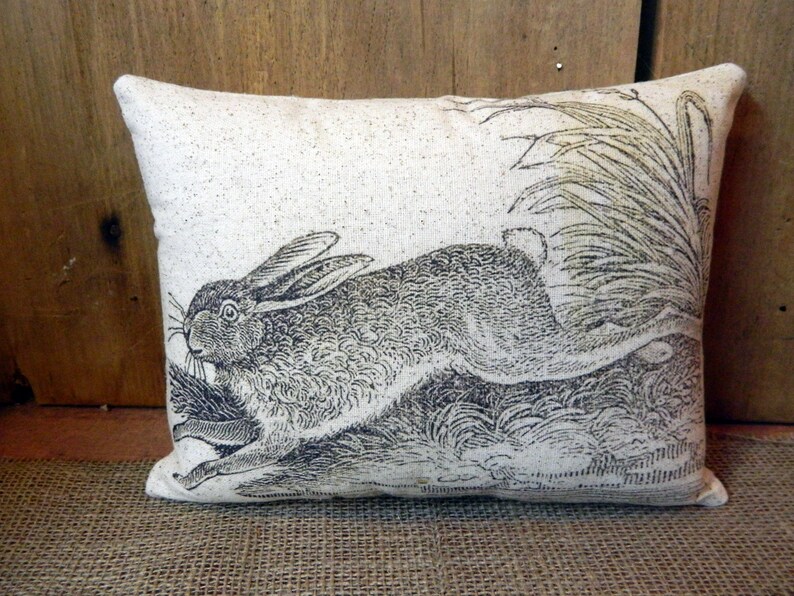 Bunny Rabbit Pillow Handmade Pillow - Rabbit Lover Gift - Rabbit Decor ...