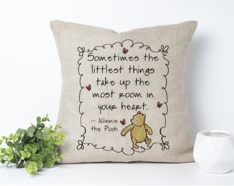 Winnie the Pooh Pillow -  Nursery Gift - Custom Baby Gift - Pooh Decor