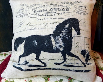 Running Horse - Farmhouse Pillow - Horse Pillow - Horse Gift - Farmhouse Decor - Horse Lover Gift