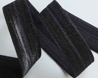 1m x Fold-over Elastic 25mm (1") - Black