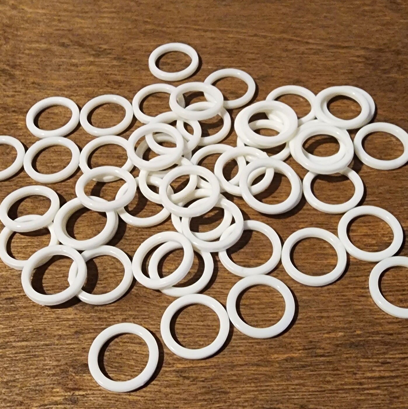 Plastic Soft Rings Plastic Rings – (100 Pcs) Black or Clear Polycarbonate or Dyeable White ...