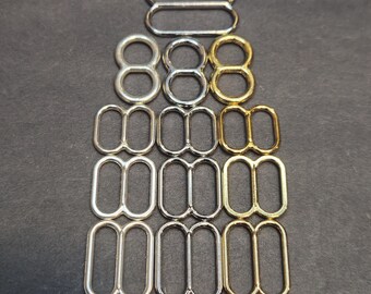 XXL Metal Sliders – 24k Gold, Silver, White Bronze, Thick Straps (100 Pack)