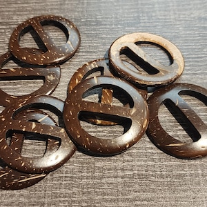 2 x Coconut Rings with bar - 1.5"