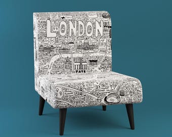 Chaise longue London Doodle Map