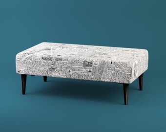 Repose-pieds moyen Birmingham Doodle Map