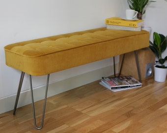 Mid-Century Modern Panel Bench Seat