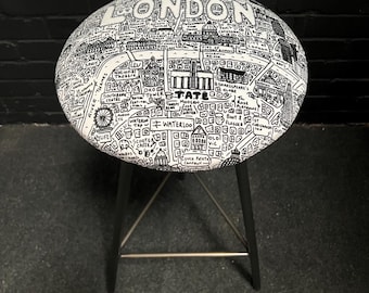 Grand tabouret London Doodle Map