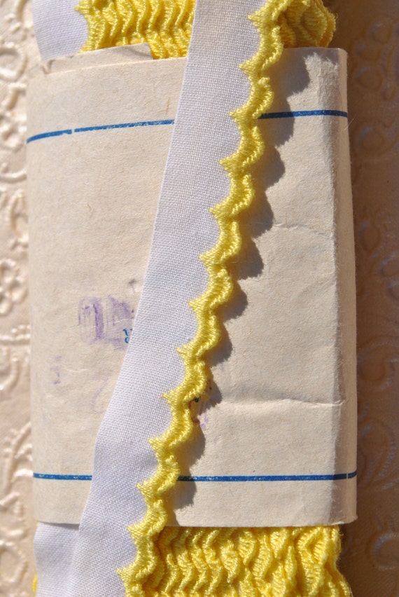 jaune vif Vintage 1960 tissé bordure picot garniture tout coton lèvre bordure garniture picot 10 mètres boulon 9a075f jaune vif Vintage 1960 tissé bordure picot garniture tout coton lèvre bordure garniture picot 10 mètres boulon 9a075f