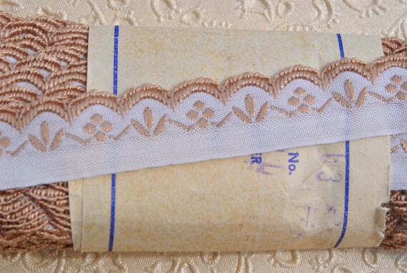 Vintage des années 1960 1960 années 17 mm large soyeux brillant beige art déco picot bordure coton blanc rayonne garniture bordure 10 mètres boulon 90fcb3 Vintage des années 1960 1960 années 17 mm large soyeux brillant beige art déco picot bordure coton blanc rayonne garniture bordure 10 mètres boulon 90fcb3