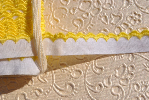 jaune vif Vintage 1960 tissé bordure picot garniture tout coton lèvre bordure garniture picot 10 mètres boulon 9a075f jaune vif Vintage 1960 tissé bordure picot garniture tout coton lèvre bordure garniture picot 10 mètres boulon 9a075f