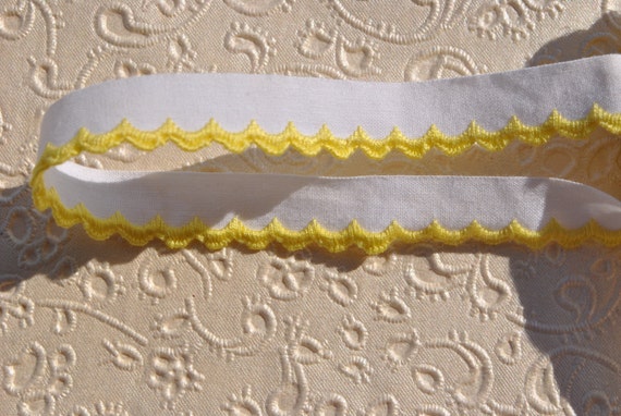 jaune vif Vintage 1960 tissé bordure picot garniture tout coton lèvre bordure garniture picot 10 mètres boulon 9a075f jaune vif Vintage 1960 tissé bordure picot garniture tout coton lèvre bordure garniture picot 10 mètres boulon 9a075f