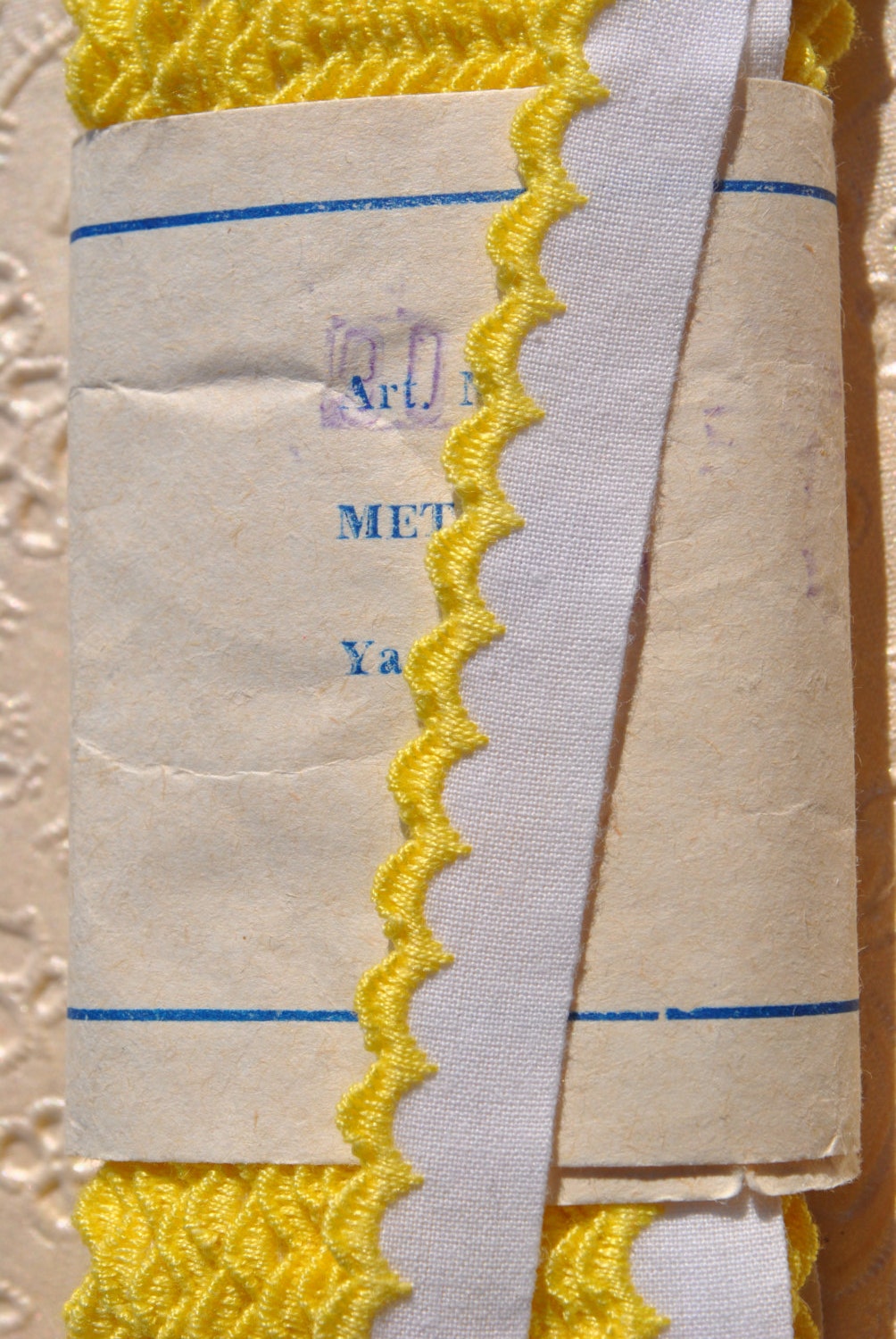 jaune vif Vintage 1960 tissé bordure picot tout coton lèvre bordure garniture 10 mètres boulon jaune vif Vintage 1960 tissé bordure picot garniture tout coton lèvre bordure garniture picot 10 mètres boulon 9a075f
