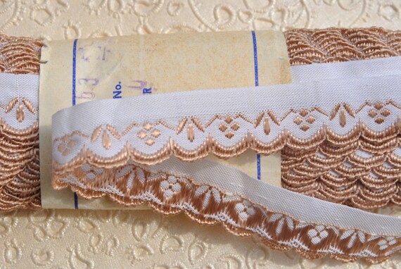 Vintage des années 1960 1960 années 17 mm large soyeux brillant beige art déco picot bordure coton blanc rayonne garniture bordure 10 mètres boulon 90fcb3 Vintage des années 1960 1960 années 17 mm large soyeux brillant beige art déco picot bordure coton blanc rayonne garniture bordure 10 mètres boulon 90fcb3