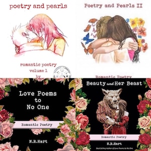 4 Book Bundle Set Poetry and Pearls, Poetry and Pearls II, Love Poems to No One, Beauty and her Beast image 1