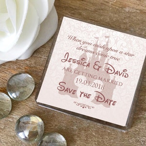 Disney Save the Date Magnets Rose Gold