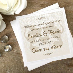 Save the date cards, Fairytale wedding, Save the date, fairytale save the date, Disney Wedding, Disney Save the date, Mickey mouse wedding