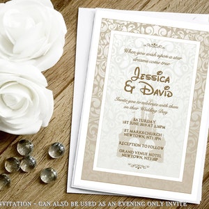 Disney Castle Fairytale Wedding Invitations | Disney Inspired