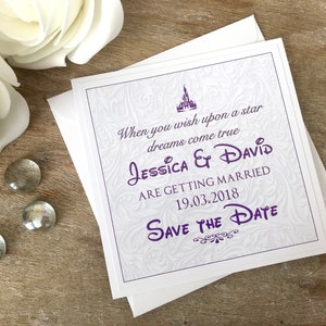 Personalisierte Disney Hochzeit Save The Date Karten