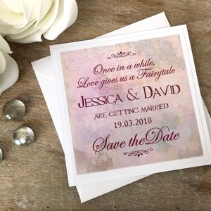 Save the date cards, Fairytale wedding, Save the date, fairytale save the date, Disney Wedding, Disney Save the date