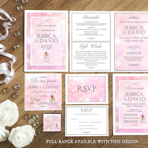 Invitaciones de boda de La Bella y la Bestia
