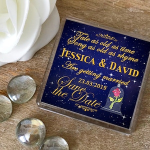 Beauty & Beast Disney Save The Date Magnets