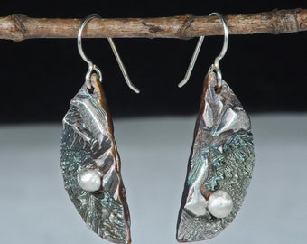 Fine Silver Textured Earrings